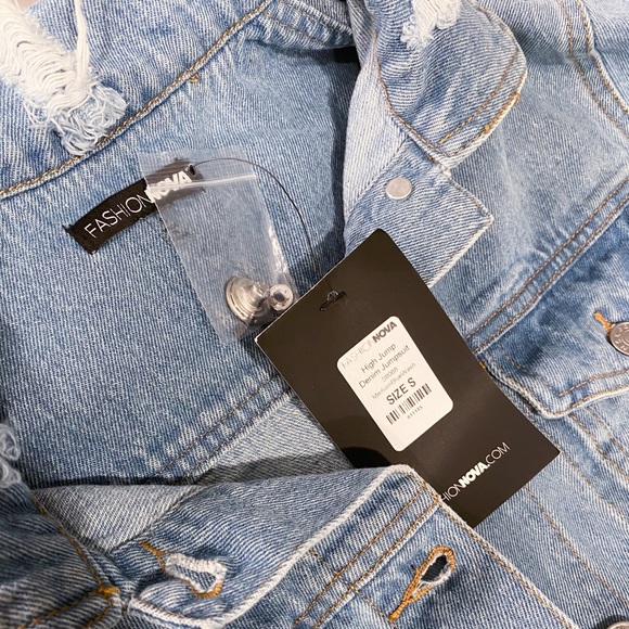 Distressed Denim Jumpsuit, Brand new with tags. - Picture 7 of 7